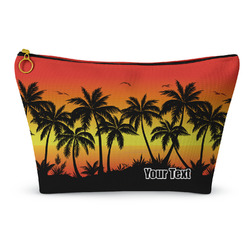 Tropical Sunset Makeup Bag - Large - 12.5"x7" (Personalized)
