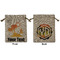 Tropical Sunset Medium Burlap Gift Bag - Front and Back