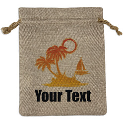 Tropical Sunset Burlap Gift Bag (Personalized)