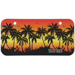 Tropical Sunset Mini/Bicycle License Plate (2 Holes) (Personalized)