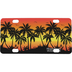 Tropical Sunset Mini / Bicycle License Plate (4 Holes) (Personalized)