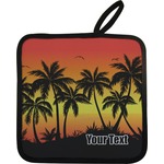 Tropical Sunset Pot Holder w/ Name or Text