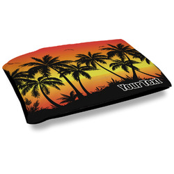 Tropical Sunset Dog Bed w/ Name or Text