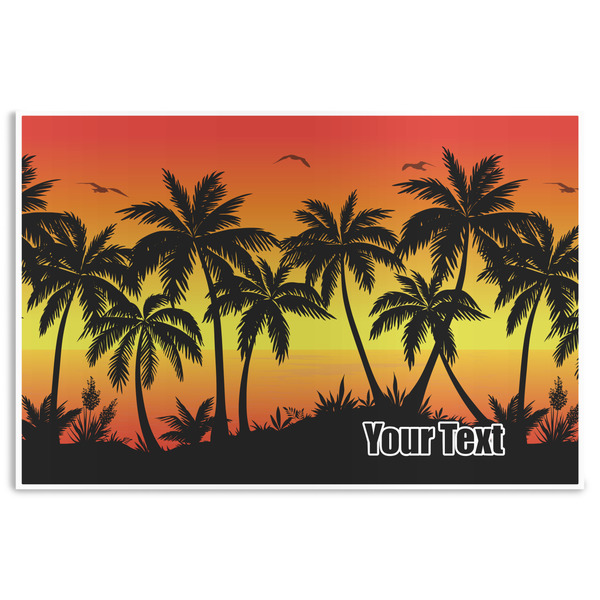 Custom Tropical Sunset Disposable Paper Placemats (Personalized)