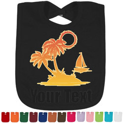 Tropical Sunset Cotton Baby Bib (Personalized)