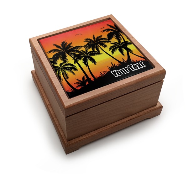 Custom Tropical Sunset Pet Urn (Personalized)