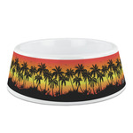 Tropical Sunset Plastic Dog Bowl - Medium (Personalized)