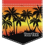 Tropical Sunset Iron On Faux Pocket (Personalized)