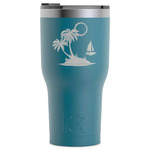 Tropical Sunset RTIC Tumbler - Dark Teal - Laser Engraved - Single-Sided