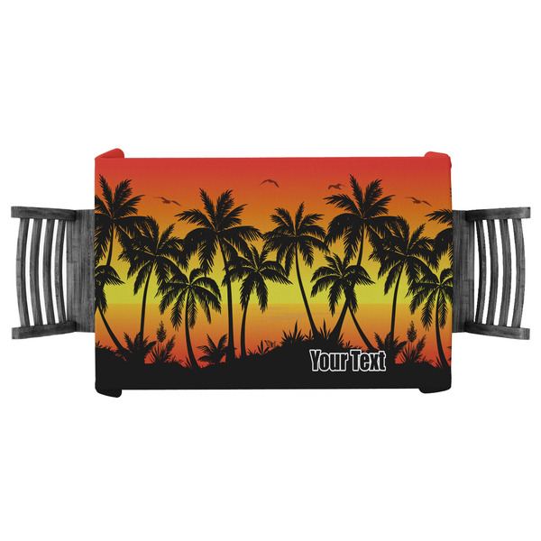 Custom Tropical Sunset Tablecloth - 58"x58" (Personalized)