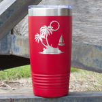 Tropical Sunset 20 oz Stainless Steel Tumbler - Red - Double Sided (Personalized)