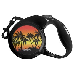 Tropical Sunset Retractable Dog Leash - Medium (Personalized)