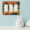 Tropical Sunset Rocker Light Switch Covers - Triple - IN CONTEXT