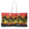 Tropical Sunset Large Rope Tote Bag - Front View