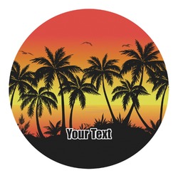 Tropical Sunset Round Decal - Medium (Personalized)