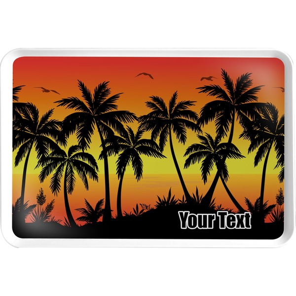 Custom Tropical Sunset Serving Tray (Personalized)