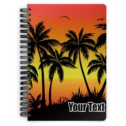 Tropical Sunset Spiral Notebook - 7x10 w/ Name or Text