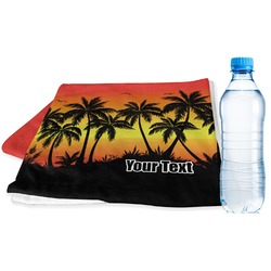 Tropical Sunset Sports & Fitness Towel (Personalized)