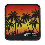 Tropical Sunset Iron On Square Patch w/ Name or Text