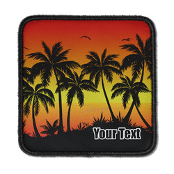 Tropical Sunset Iron On Square Patch w/ Name or Text