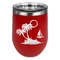 Tropical Sunset Stainless Wine Tumblers - Red - Double Sided - Front