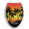 Tropical Sunset Toilet Seat Decal Elongated