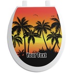 Tropical Sunset Toilet Seat Decal (Personalized)