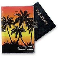 Tropical Sunset Vinyl Passport Holder (Personalized)