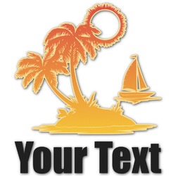 Tropical Sunset Graphic Decal - Small (Personalized)