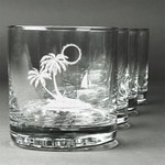 Tropical Sunset Whiskey Glasses (Set of 4)