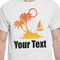 Tropical Sunset White Crew T-Shirt on Model - CloseUp