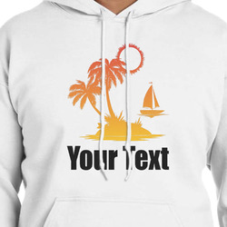 Tropical Sunset Hoodie - White - Medium (Personalized)