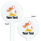 Tropical Sunset White Plastic 5.5" Stir Stick - Double Sided - Round - Front & Back