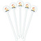 Tropical Sunset White Plastic 5.5" Stir Stick - Fan View