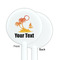 Tropical Sunset White Plastic 5.5" Stir Stick - Single Sided - Round - Front & Back