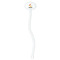 Tropical Sunset White Plastic 7" Stir Stick - Oval - Single Stick