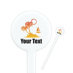 Tropical Sunset Round Plastic Stir Sticks (Personalized)