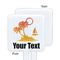 Tropical Sunset White Plastic Stir Stick - Single Sided - Square - Approval