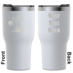 Tropical Sunset RTIC Tumbler - White - Engraved Front & Back (Personalized)