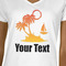 Tropical Sunset White V-Neck T-Shirt on Model - CloseUp