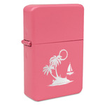 Tropical Sunset Windproof Lighter - Pink - Double Sided