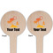 Tropical Sunset Wooden 4" Food Pick - Round - Double Sided - Front & Back