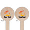 Tropical Sunset Wooden 6" Food Pick - Round - Double Sided - Front & Back