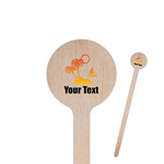 Tropical Sunset 6" Round Wooden Stir Sticks - Double Sided (Personalized)