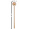 Tropical Sunset Wooden 7.5" Stir Stick - Round - Dimensions