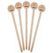 Tropical Sunset Wooden 7.5" Stir Stick - Round - Fan View