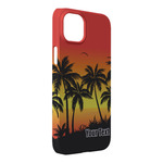 Tropical Sunset iPhone Case - Plastic - iPhone 14 Plus (Personalized)