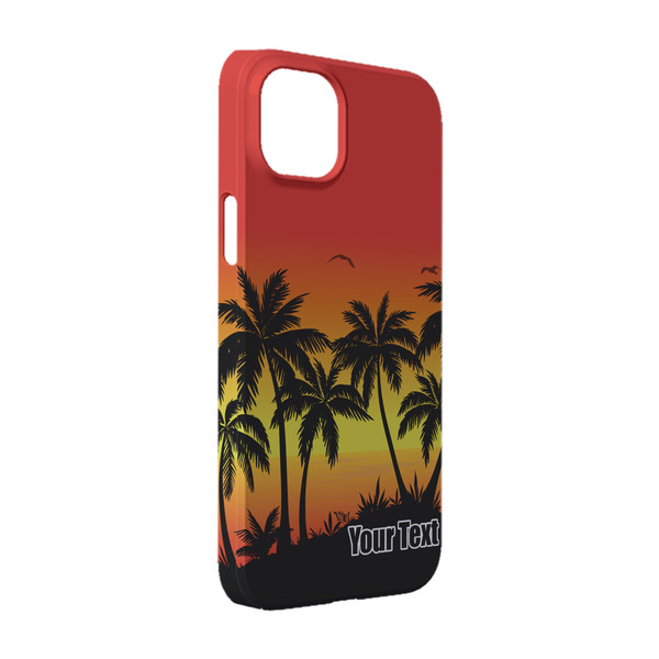 Custom Tropical Sunset iPhone Case - Plastic - iPhone 14 Pro (Personalized)