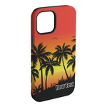 Tropical Sunset iPhone Case - Rubber Lined - iPhone 15 Plus (Personalized)