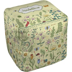 Nature Inspired Cube Pouf Ottoman - 13" (Personalized)
